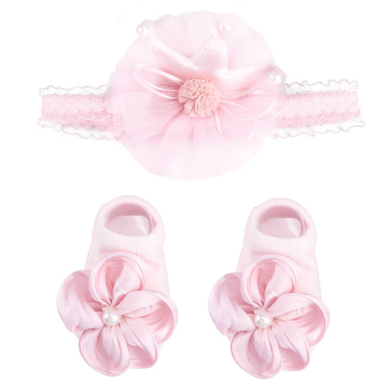 2 Sets of Baby Socks Hairband Newborn Clothing Ornament for Party Festival - Image 1