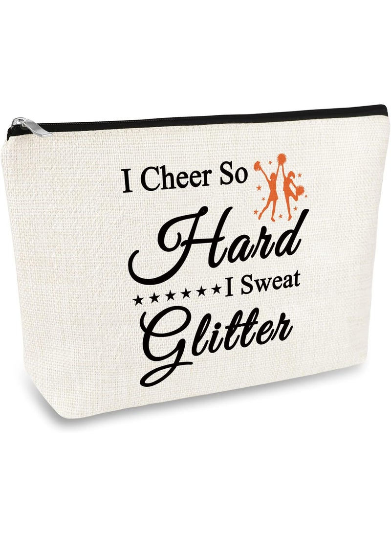 Mikela Cheerleader Gift Cheerleading Gift Cheer Gift Makeup Bag Cheer Team Gift Cosmetic Bag Cheer Sister Inspirational Gift Birthday Christmas Thanksgiving Gift for Cheerleader Cheer Sister Travel Bag 