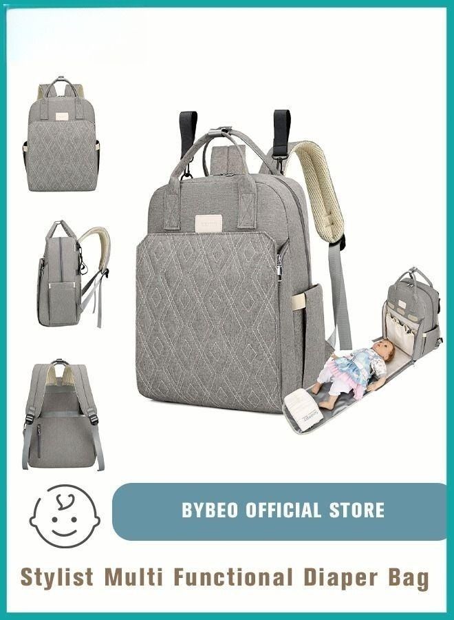 MIXDE Baby Diaper Backpack with Changing Station Waterproof Large Capacity Multifunction Maternity Mummy Bag  - Image 1