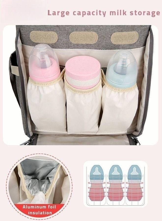 MIXDE Baby Diaper Backpack with Changing Station Waterproof Large Capacity Multifunction Maternity Mummy Bag  - Image 3