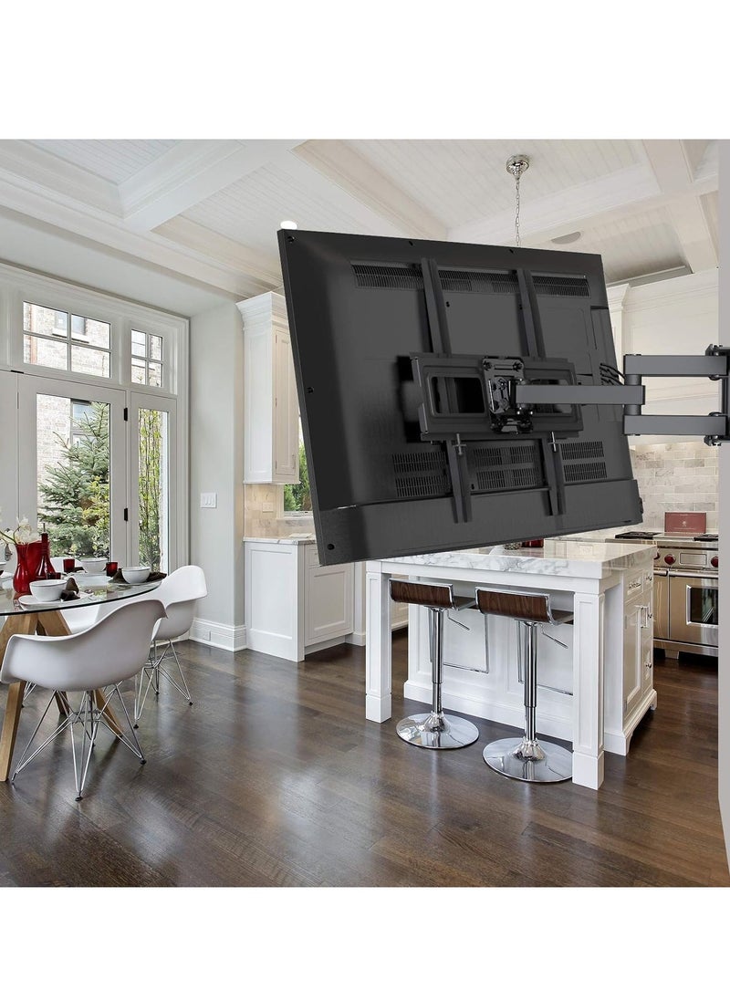 JAJEEK Full Motion Wall Mount TV Bracket – Articulating Swivel Extension Arm, Fits 37-75 Inch TVs Up to 132lbs, Max VESA 600 x 400mm, Heavy Duty TV Mount for Home and Office (EBLF7) – Tilt, Swivel, Extend  - Image 5
