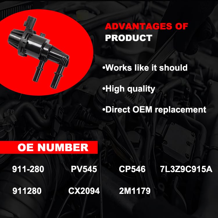 HY-SPEED 911-280 Vapor Canister Purge Valve Compatible with F150 Expedition 2007 2008 Mark LT 2007 2008 Navigator 07 08 Replaces 7L3Z9C915A - Image 4