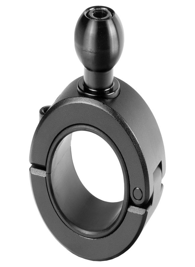 Tackform 20 Series BC1 Bar Clamp with 20mm Aluminum Ball | Billet Aluminum Clamp with Rubber Insert for 1-1/8" and 1-1/4" Bars ONLY | Black - Image 2