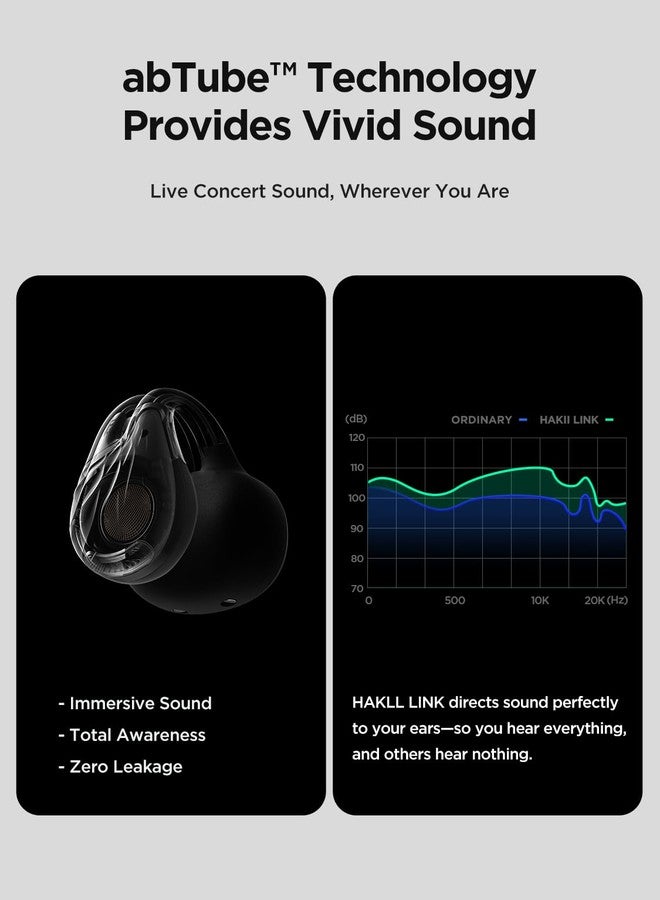 HAKII Open Ear Wireless Earbuds, Bluetooth 5.4 Ergonomic Clip on Bluetooth Earbuds with Stereo Sound/ENC, Touch Control Open Ear Headphones, IPX5 Waterproof Running Headphones for Sports, Fitness - Image 5