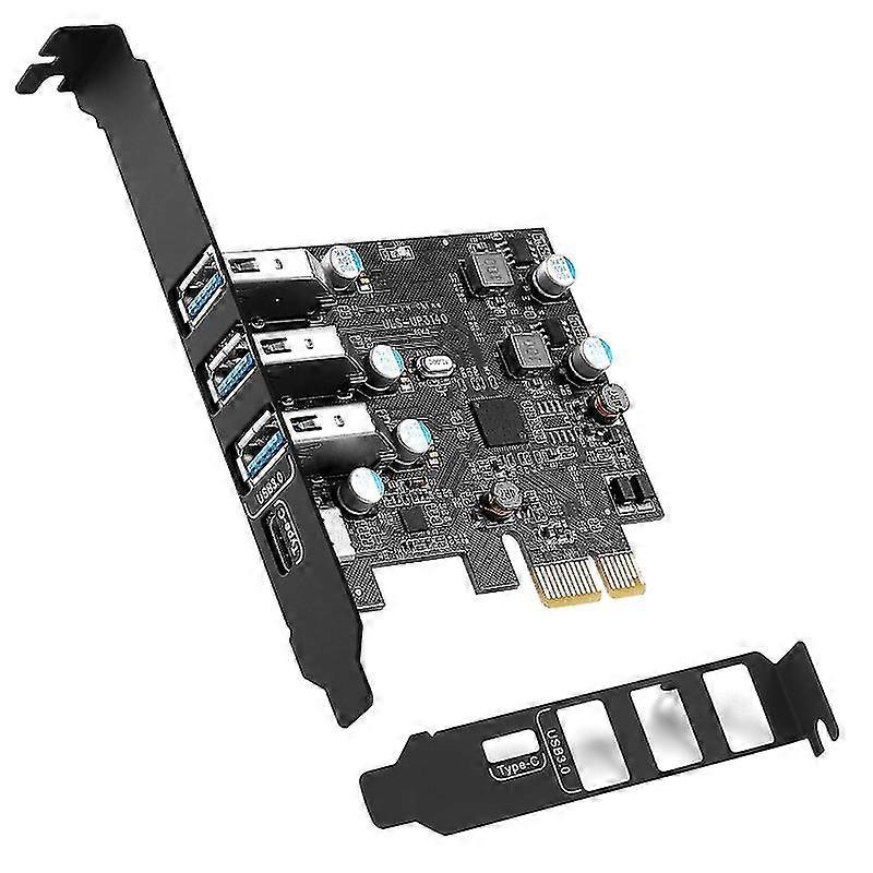 Desktop PC PCIE to USB 3.0x3 + Type-c 1 port expansion card - Image 1