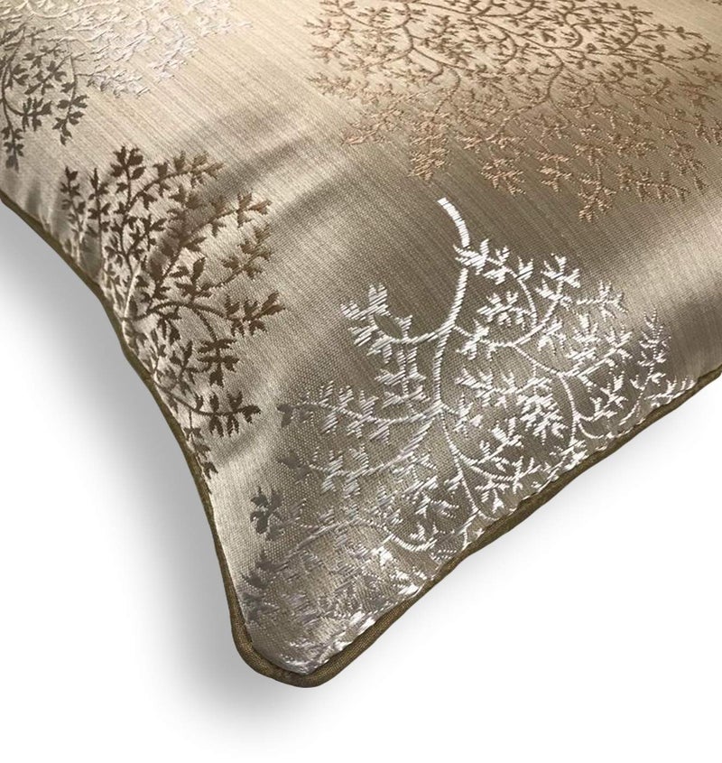 IM FAB® Jacquard Jupiter Tree Beige Cushion Cover Set of 5 Pcs(12x12 inchs or 30x30 cm) - Image 2