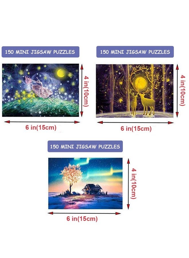 3 Pack Mini Jigsaw Puzzles 150 Pieces For Adults Small Jigsaw Puzzle 6 X 4 Inches House Entertainment Toys Home Decor Puzzles - Image 3