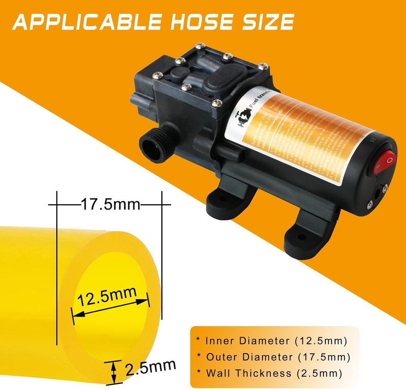 Steauty Portable DC 12V Electric Gasoline Transfer Pump with 75W DC Motor Moves Up to 110 Gallons of Gas or Diesel Per Hour Suitable for Vehicles Boats Motorbike Equipment Gasoline Diesel - Image 5