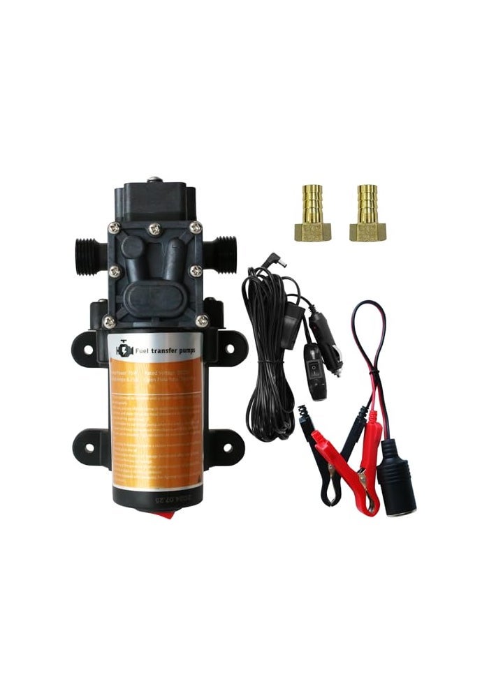 Steauty Portable DC 12V Electric Gasoline Transfer Pump with 75W DC Motor Moves Up to 110 Gallons of Gas or Diesel Per Hour Suitable for Vehicles Boats Motorbike Equipment Gasoline Diesel - Image 1