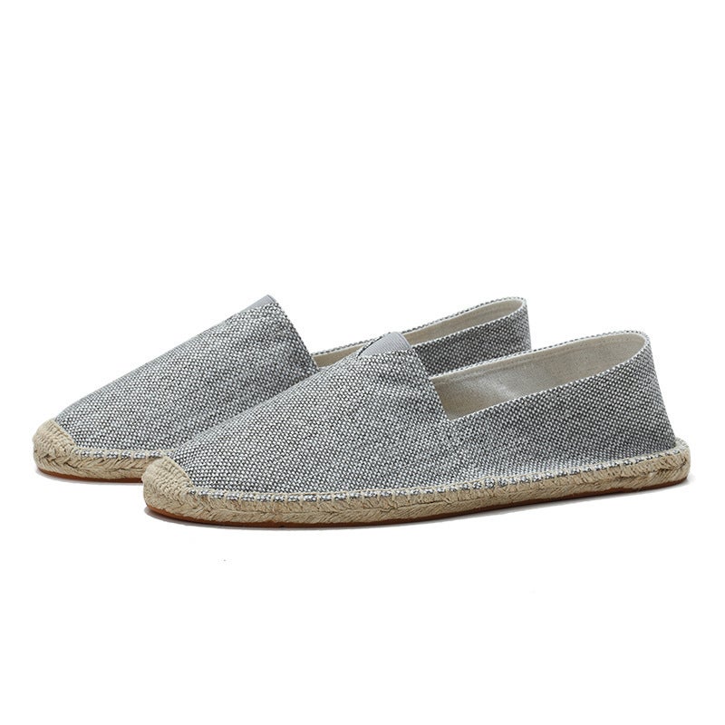 Hemp Soles Shoes Linen Cloth Shoes Straw Woven Cloth Shoes Loafers Slip-On Fisherman Shoes Men And Women Woven Casual Large Size Canvas Shoes - Image 5