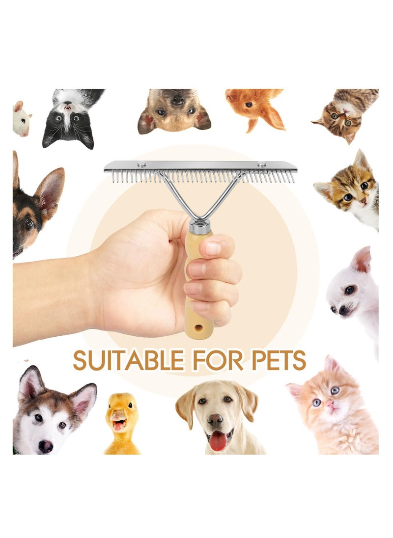 Excefore - Hand Held Carpet Rake Pet Hair Remover, Carpet Portable Rug Rake, Long Handle Low Pile Carpet Scraper Lint Remover for Cat Hair Removal, Carpet Corrector Comb Restore Carpet Softness (7inch) - Image 1