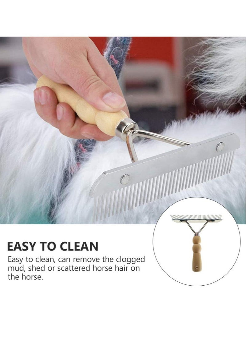 Excefore - Hand Held Carpet Rake Pet Hair Remover, Carpet Portable Rug Rake, Long Handle Low Pile Carpet Scraper Lint Remover for Cat Hair Removal, Carpet Corrector Comb Restore Carpet Softness (7inch) - Image 1