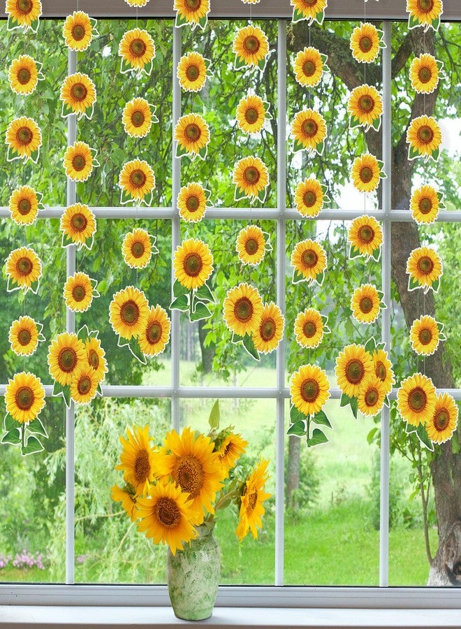 Herdear 9 Pcs Sunflower Garlands Decorations Summer Sunflower Paper Banners Yellow Flower Hanging Cutouts Streamers for Baby Shower Birthday Wedding Holiday Bee Themed Party Decor - Image 3