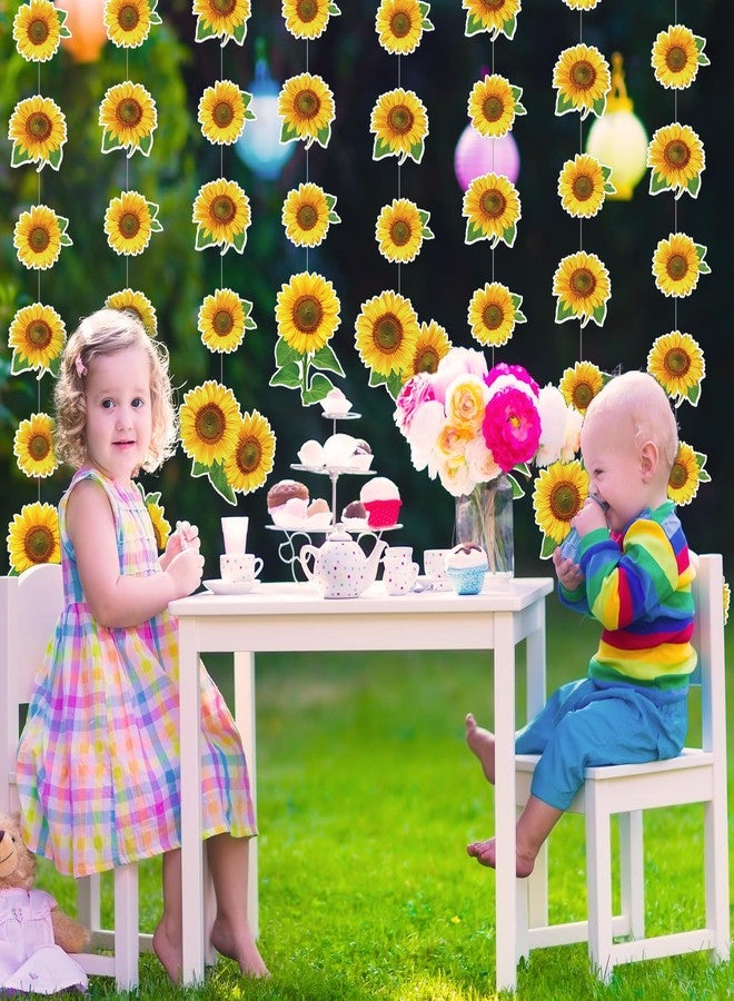 Herdear 9 Pcs Sunflower Garlands Decorations Summer Sunflower Paper Banners Yellow Flower Hanging Cutouts Streamers for Baby Shower Birthday Wedding Holiday Bee Themed Party Decor - Image 4
