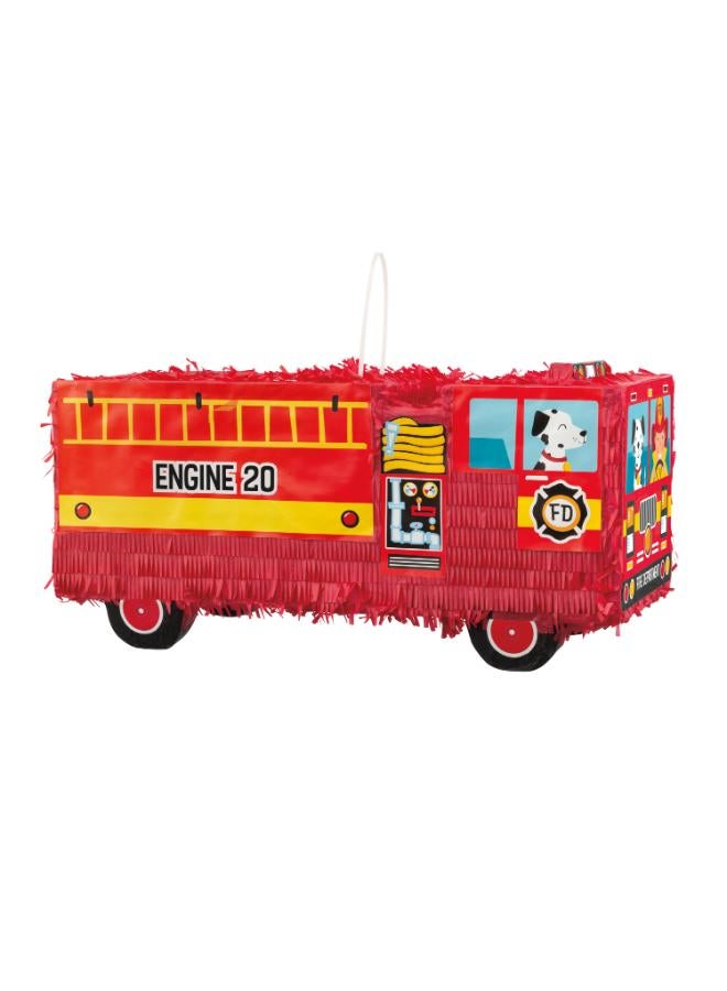 Unique Red Fire Truck 3D Pinata - Image 1