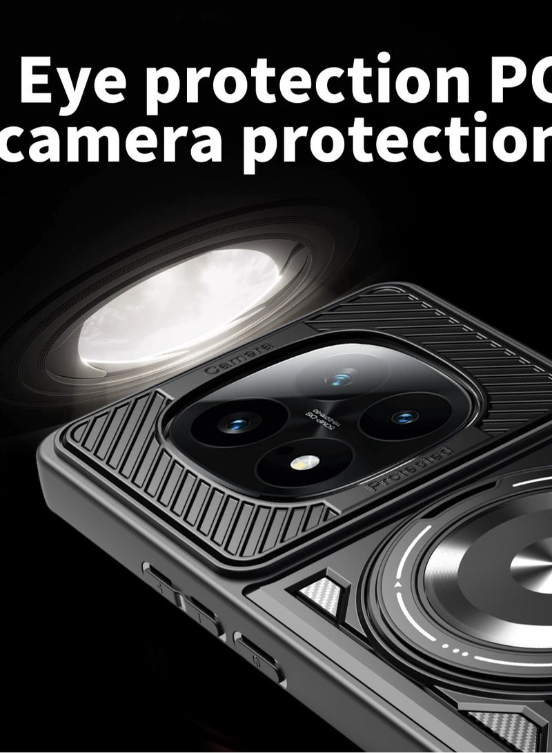 جراب وغطاء حماية مقاوم للصدمات وحمايه للكاميرا ومتوافق مع Redmi Note 14 Pro 4G (أسود) - Image 4