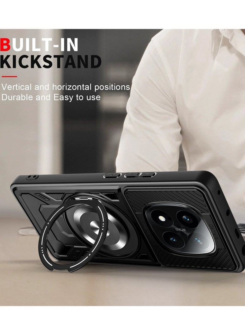 جراب وغطاء حماية مقاوم للصدمات وحمايه للكاميرا ومتوافق مع Redmi Note 14 Pro 4G (أسود) - Image 5