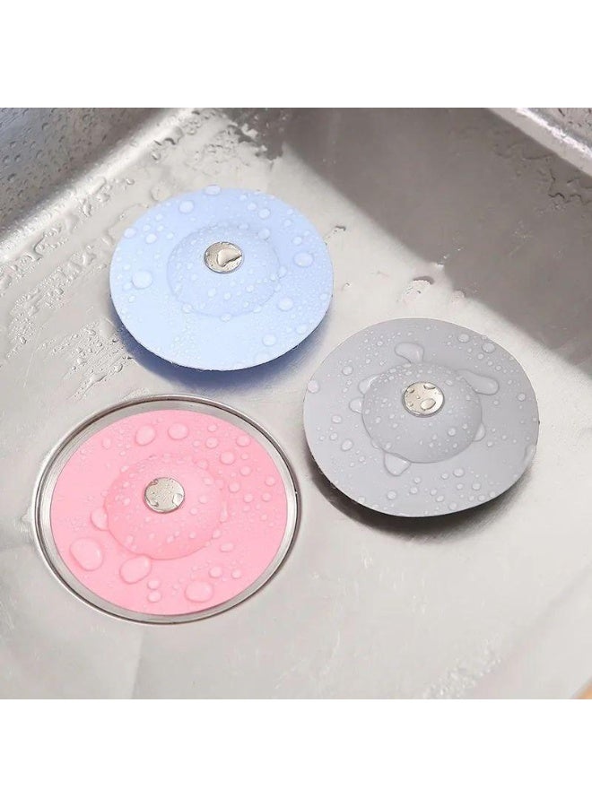 Eco-Friendly Silicone Drain Cover - Multifunctional drain plug for sinks and bathrooms fits most drain sizes, prevents clogging and ensures efficient water drainage. - Image 3