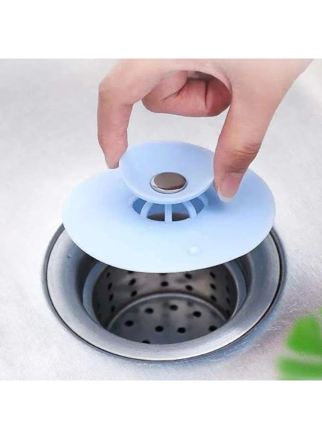 Eco-Friendly Silicone Drain Cover - Multifunctional drain plug for sinks and bathrooms fits most drain sizes, prevents clogging and ensures efficient water drainage. - Image 4