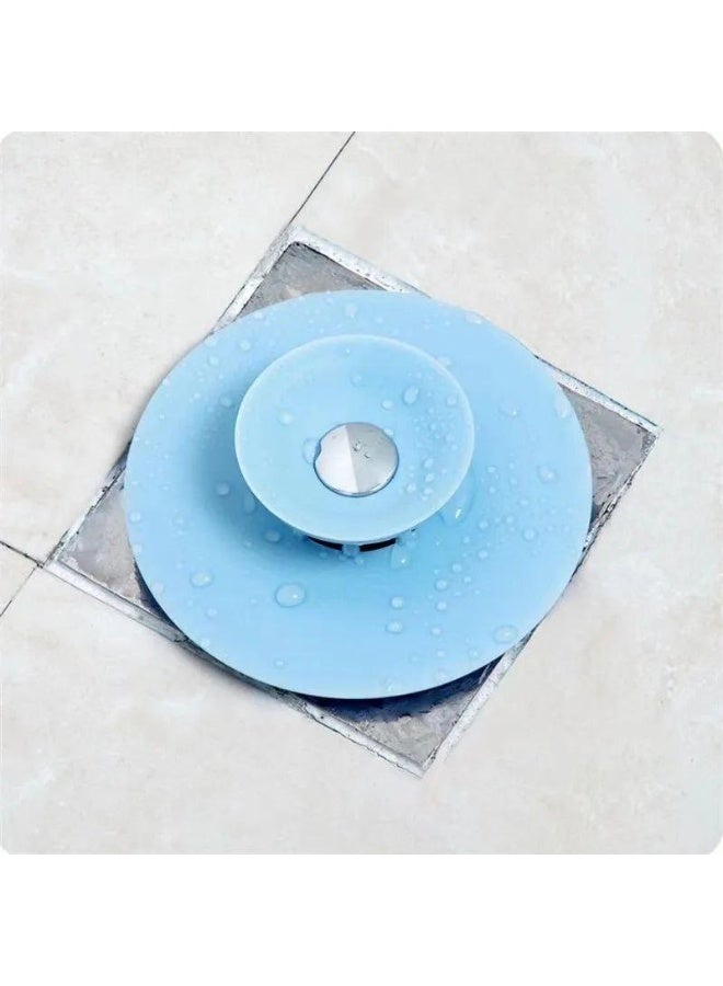 Eco-Friendly Silicone Drain Cover - Multifunctional drain plug for sinks and bathrooms fits most drain sizes, prevents clogging and ensures efficient water drainage. - Image 1