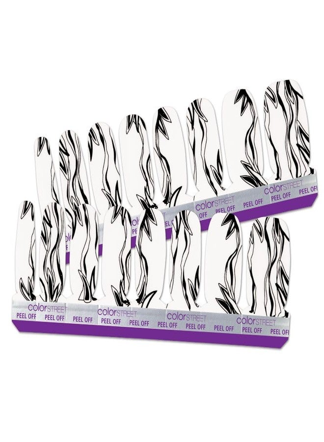 Color Street 'Tropical Vines' Clear Overlay Design (FDL083) - Nail Polish Strips Neon Nature - Image 2