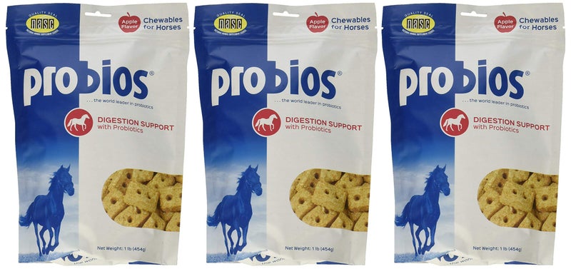 Probios (3 Pack) Probios Probiotic Treats For Horses, Apple Flavor, 1 Pound Each - Image 3
