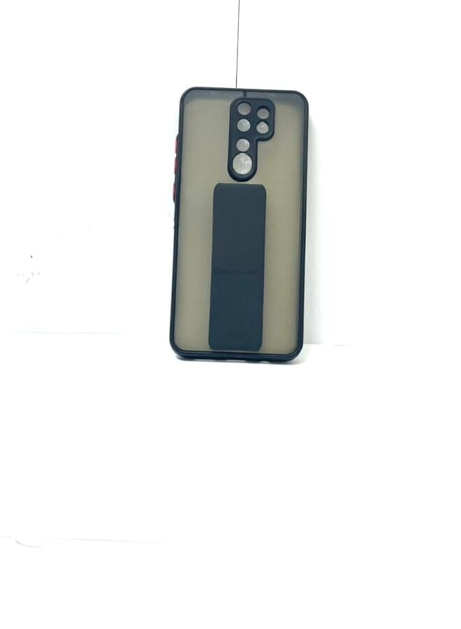 Leather Premium Case Cover Redmi Note 8 Pro For With kickstand Black/Clear - Image 1