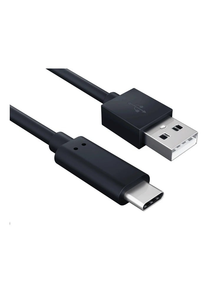 USB Type-C to USB 2.0 Cable 2M for Fast Charging and Data Transfer - Black