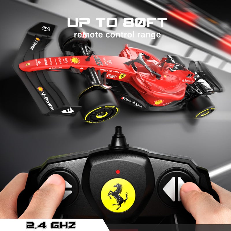 Voltz Toys سيارة التحكم عن بعد فيراري F1 75 مرخصة من فولتز تويز 1:18 - مجموعة سيارات F1 للأطفال والبالغين - سيارة RC بتردد 2.4GHz كهدية (1:18 فيراري F1 75) - Image 4