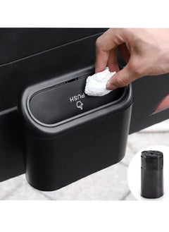 Generic Car Trash Can Container with Bin Leak Proof Dustbin,One Roll Plastic Trash Bag 20 Pieces ,Automotive Garbage Container Bin for Vehicle, Home, Office (Black)  - Image 1
