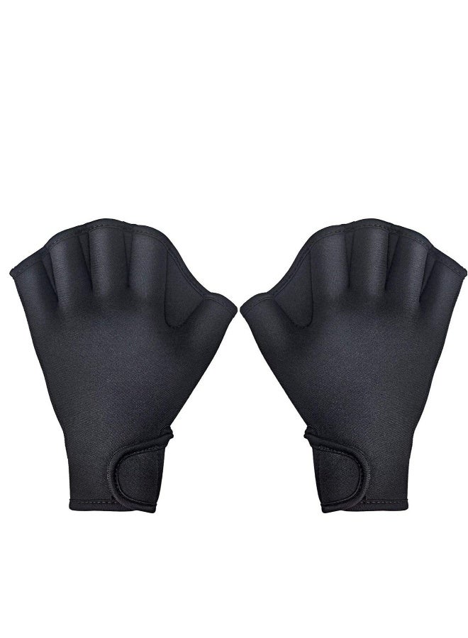 Generic KASTWAVE Aquatic Gloves for Helping Upper Body Resistance, Webbed Swim Gloves with Wrist Strap, Well Stitching, No Fading, Sizes for Men Women Adult Children Aquatic Fitness Water Resistance Training - Image 1
