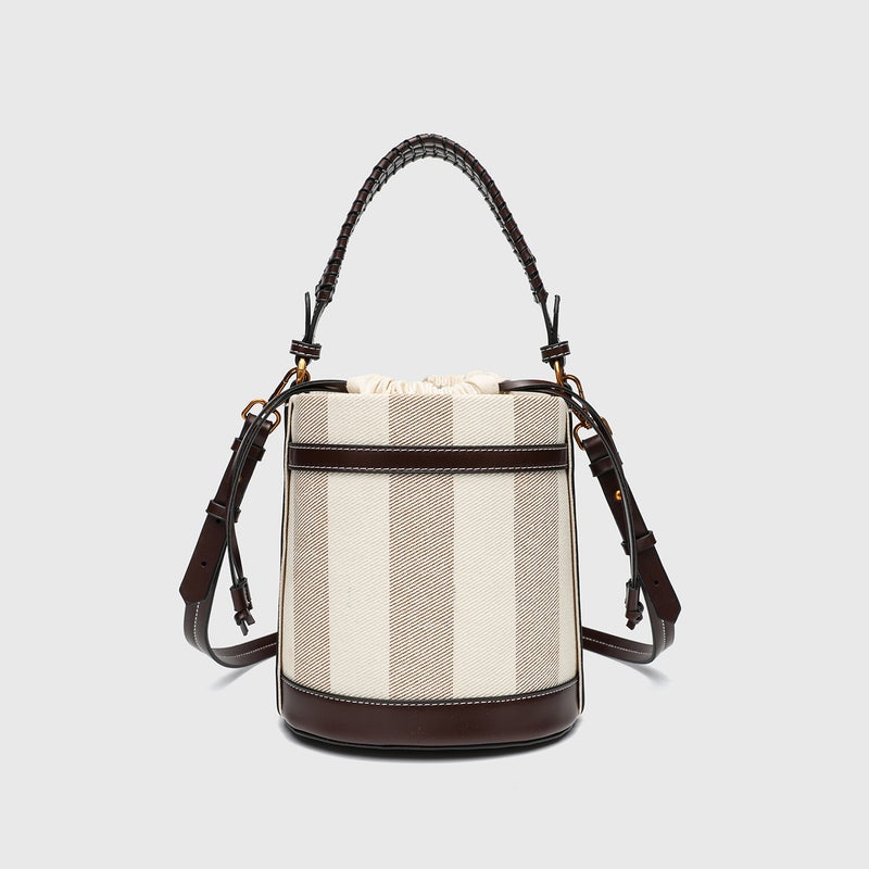 Za'S Bucket Bag Women'S High-End 2025 Spring New Fashion Color Matching One-Shoulder Satchel Cross-Body Woven Bag - Image 1