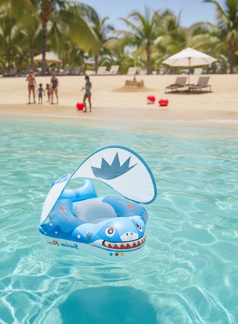 سويمبوبو عوامة سباحة للأطفال مع مقعد - حلقة سباحة للأطفال الرضع والأطفال الصغار، عوامة سباحة قابلة للنفخ وقابلة للتعديل للأطفال - Image 4