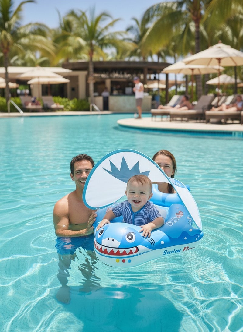 سويمبوبو عوامة سباحة للأطفال مع مقعد - حلقة سباحة للأطفال الرضع والأطفال الصغار، عوامة سباحة قابلة للنفخ وقابلة للتعديل للأطفال - Image 3