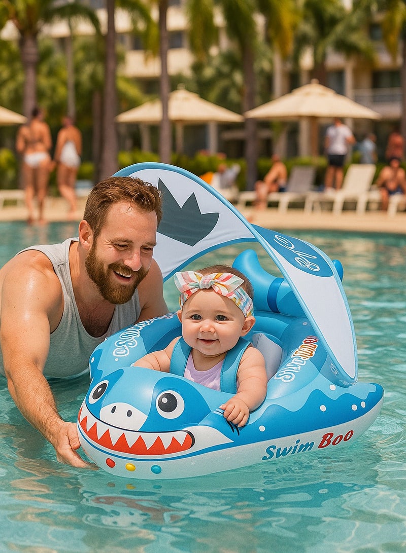 سويمبوبو عوامة سباحة للأطفال مع مقعد - حلقة سباحة للأطفال الرضع والأطفال الصغار، عوامة سباحة قابلة للنفخ وقابلة للتعديل للأطفال - Image 5