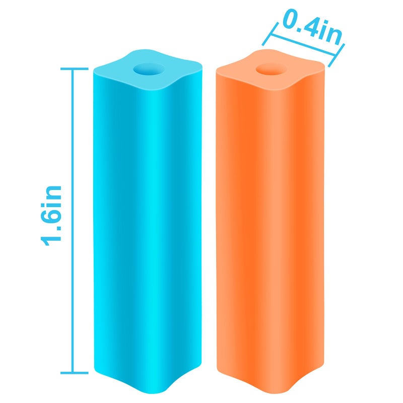 B Rush Medical Grade Silicone Chewie For Invisalign Aligners, Soft And Medium Aligner Tray Seaters, Orthodontic Munchies Teeth Chompers Blue Orange Unscented with Aligner Removal Tool (1 Pack) - Image 2