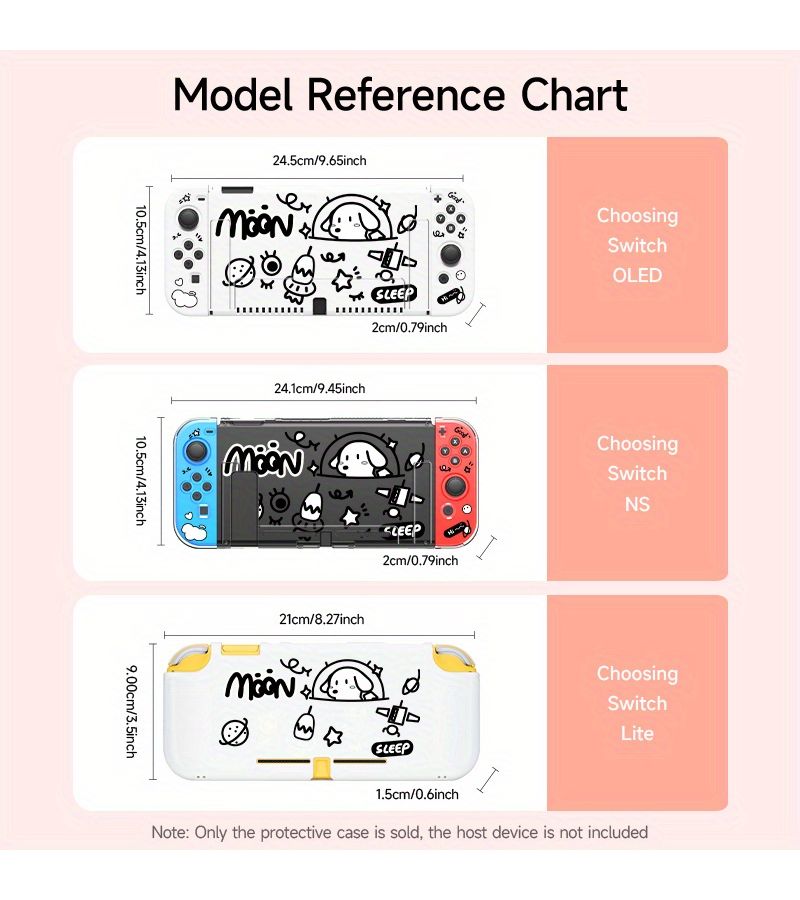غلاف واقي مطبوع باللون الوردي لجهاز Switch OLED مع غلاف شفاف ناعم مقاوم للغبار - Image 2