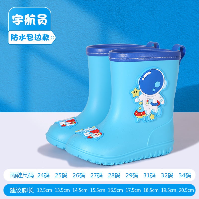 Children'S Rain Boots Cartoon Cute Boys And Girls Wear Waterproof Overshoes Kindergarten Children'S Rubber Shoes Baby Non-Slip Rain Boots - Image 1