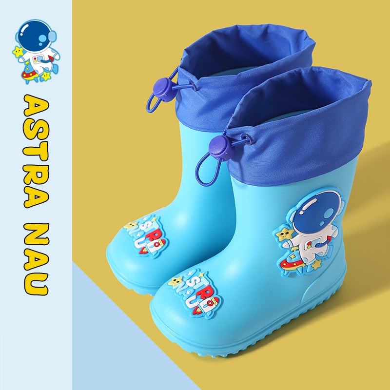 Children'S Rain Boots Cartoon Cute Boys And Girls Wear Waterproof Overshoes Kindergarten Children'S Rubber Shoes Baby Non-Slip Rain Boots - Image 5