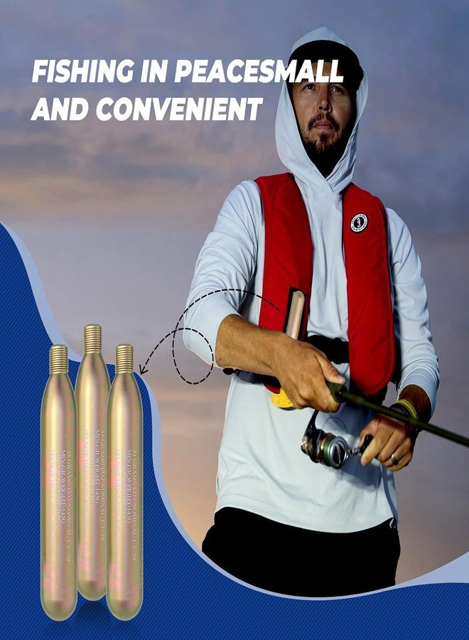 CODIEKEY 33G Co2 Cartridge Cylinder for Life Vest, Accessory for C02 PFD Rearming Kit, for Auto/Manual Inflating Life Jacket, for Adult, Used for Fishing, Surfing, Sea/Ocean Activities - Image 2