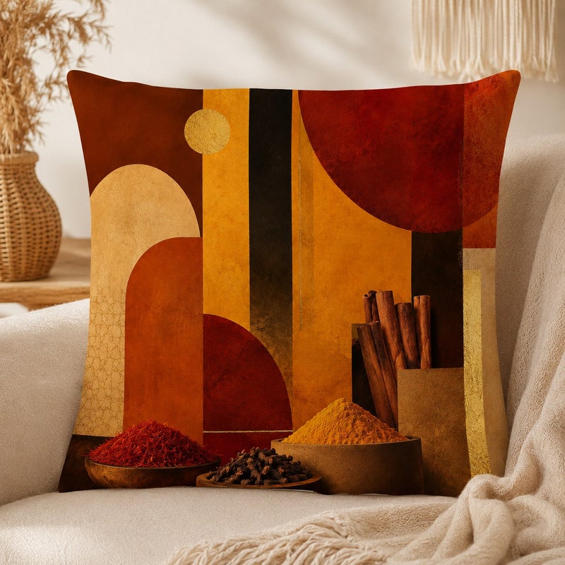 4-Piece Abstract Moroccan Style Cushion Cover Set Decorative Sofa Throw Pillow Covers for Living Room Bedroom Ramadan Home Decor - Image 3