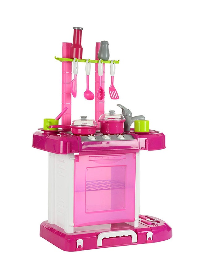 Portable Lightweight Compact Unique Detailed Design Pretend Kitchen Play Set inch - Image 1
