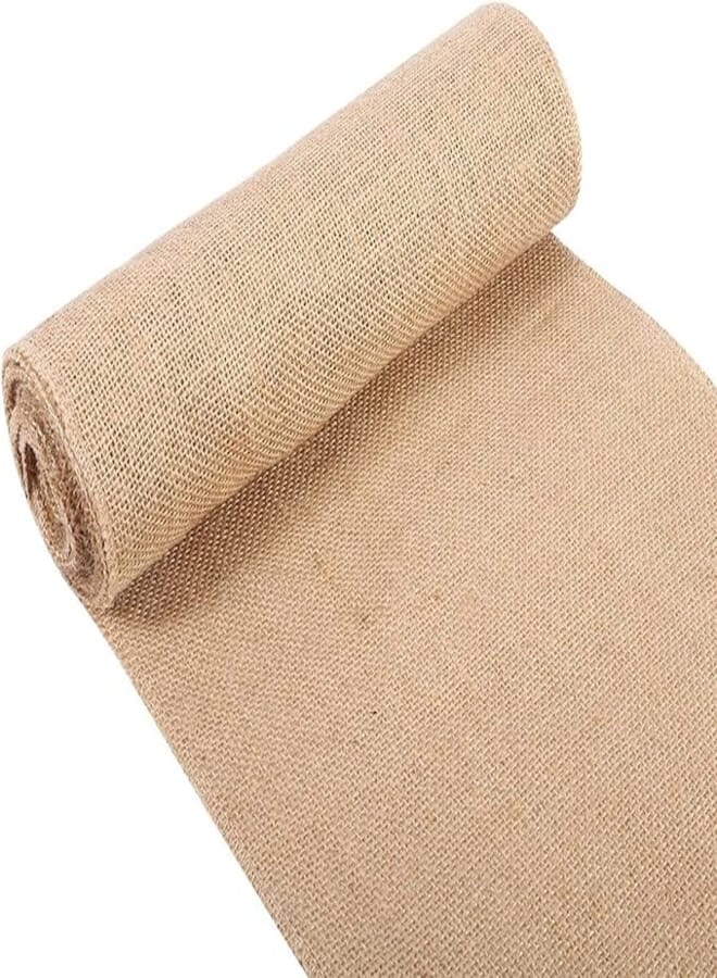 Goshyda Vintage Rustic Style Party Table Runner Jute Canvas Table Runner 30 cm x 5 m