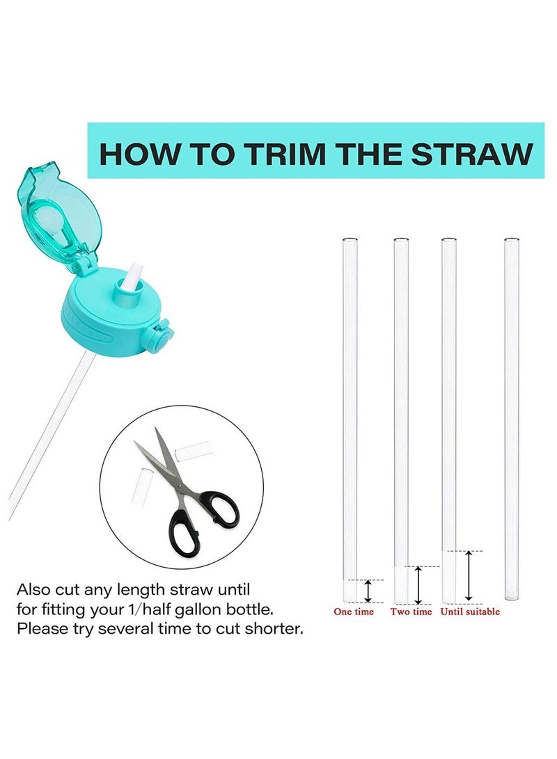 Y&D 3 Set Detachable Removable Straws for Half Gallon/1 Gallon Water Bottles, Cut Short to Fit any Bottle with Spout Lid Cap  - Image 5
