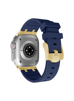 Generic Liquid Silicone Rubber Bands Compatible with Apple Watch Series Ultra 2 49/45/44/42 mm, Luxury Rubber Strap with Stainless Steel Adapter  - Image 4