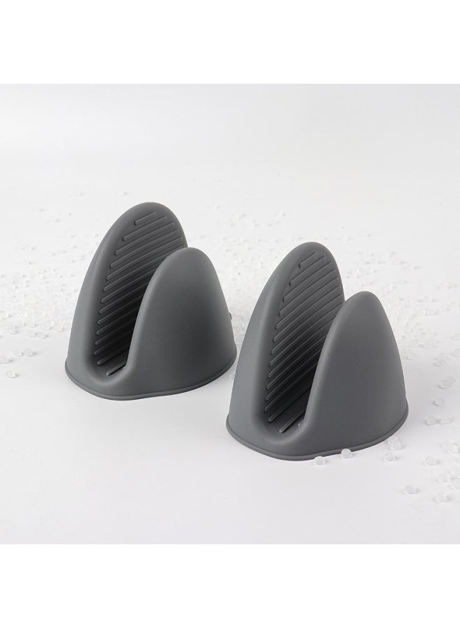 Folding Air Fryer Silicone Baking Pan Suit Household Microwave Oven Tray Baking Pad Food Grade Silicone Pad-Specifications:Gray-insulated Gloves  - Image 1