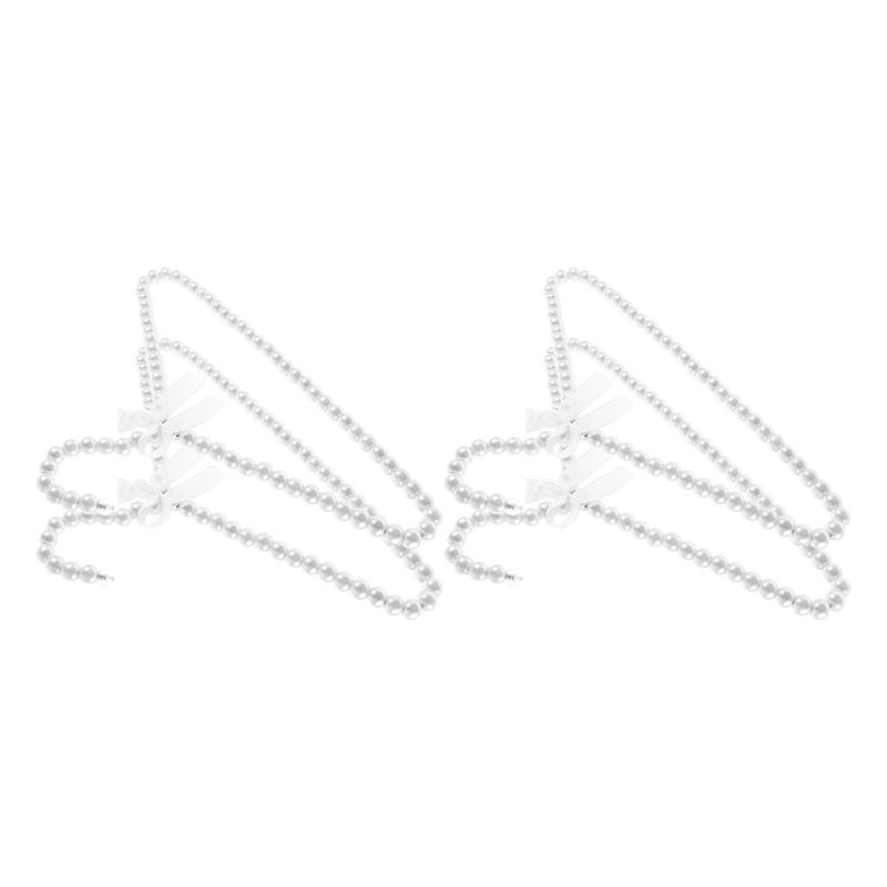 4pcs Beaded Kids Hangers: Small Hangers With Bowknot For Children & Pet Clothes - Non Closet Organizer For Clothing Pants Coats - Image 5