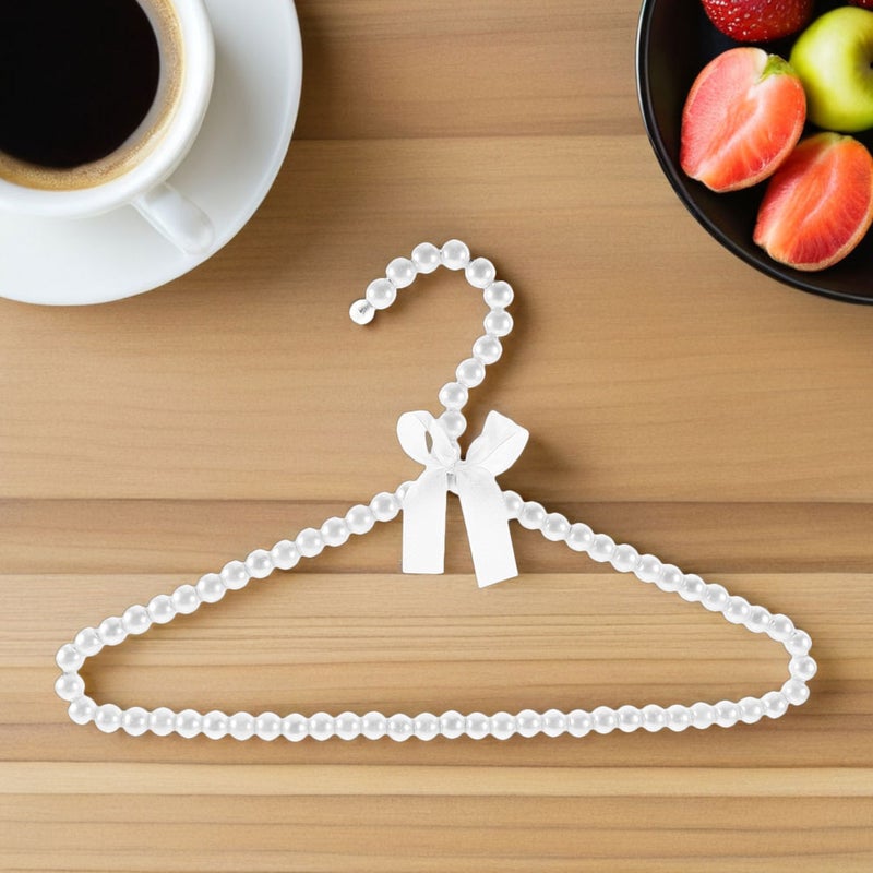 4pcs Beaded Kids Hangers: Small Hangers With Bowknot For Children & Pet Clothes - Non Closet Organizer For Clothing Pants Coats - Image 4