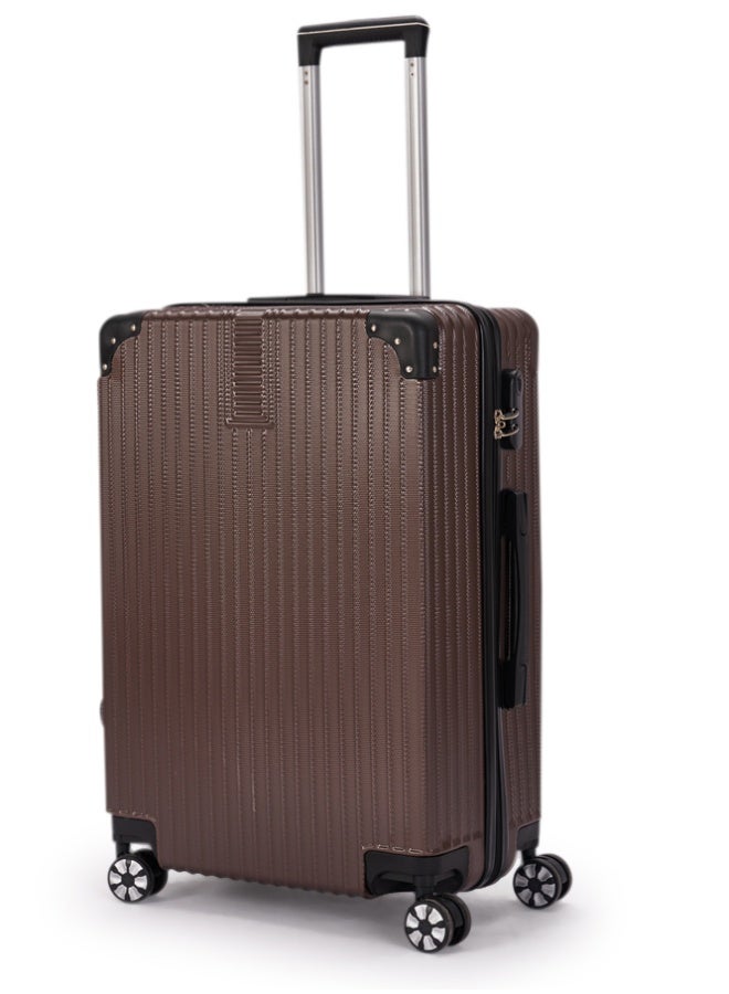 LIMRA Travel Bags 20-Inch Lightweight ABS Carry-On Luggage – 360° Spinner Wheels – Hard Shell Suitcase with Telescopic Handle Brown - Image 1