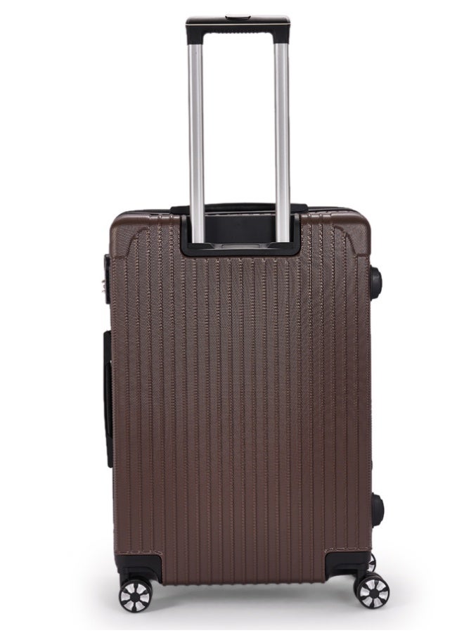 LIMRA Travel Bags 20-Inch Lightweight ABS Carry-On Luggage – 360° Spinner Wheels – Hard Shell Suitcase with Telescopic Handle Brown - Image 3